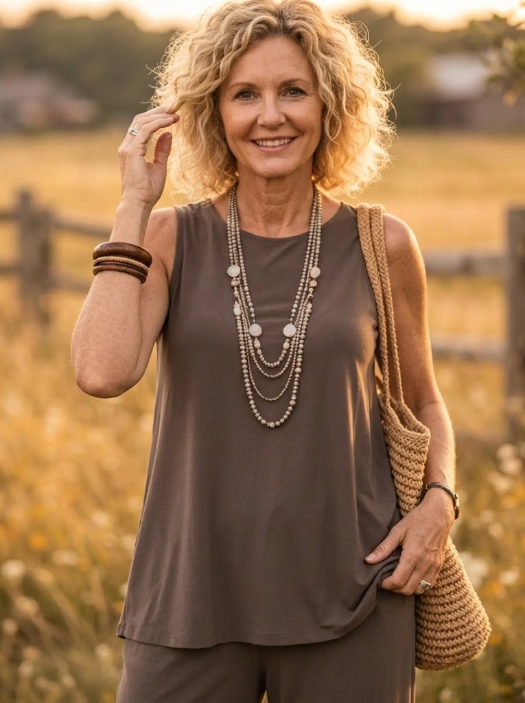 Women's Solid Round Neck Sleeveless Cotton Tank Top