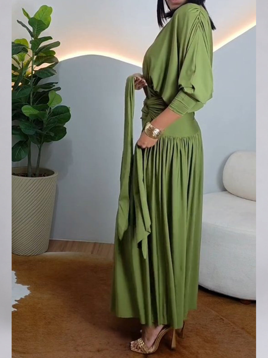 Cozy, Loose-fitting, And Stretchy Knit Top And Skirt Two-piece Set
