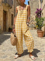 Sunny Picnic Gingham Relaxed Jumpsuit