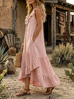Prairie Rose Ruffled Tiered Maxi Dress