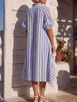 Vintage Art Comfortable Summer Fabrics Cotton Linen Dress