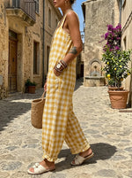 Sunny Picnic Gingham Relaxed Jumpsuit