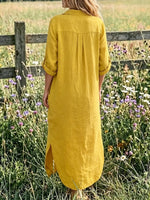 Meadow Button-Down Linen Dress
